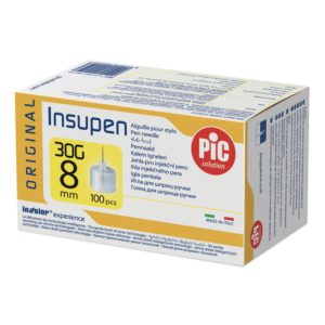 Голки стерильні для інсулінових ручок INSUPEN ORIGINAL, 30G x 8мм (0,30 x 8 мм) 100 шт.