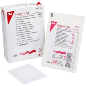 Адгезивна пов'язка для закриття ран 3M Medipore + Pad 10 х 10 см (3566E) №25