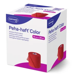 Бинт когезивний фіксуючий Peha-haft® Color red / Пеха-хафт колор червоний 10см x 20м 1шт